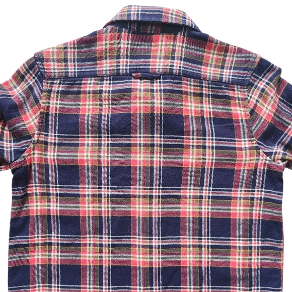 Roots Button Up Flannel Plaid Shirt - Picture 4 of 5